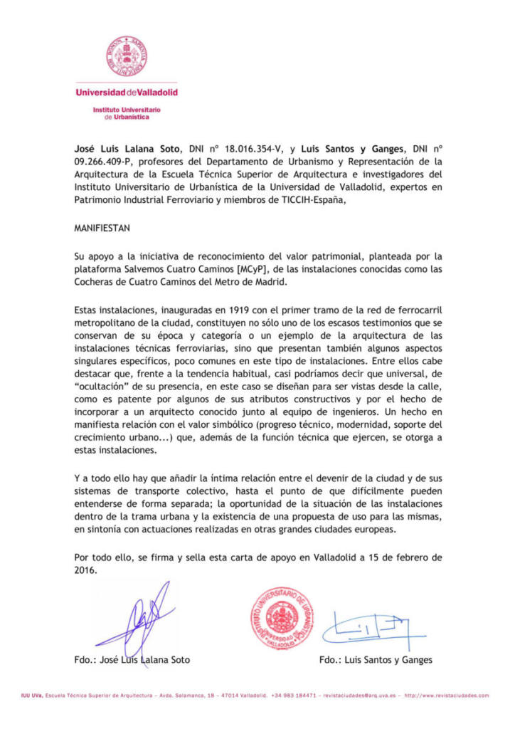 24 Documento de apoyo IUU Cocheras Cuatro Caminos